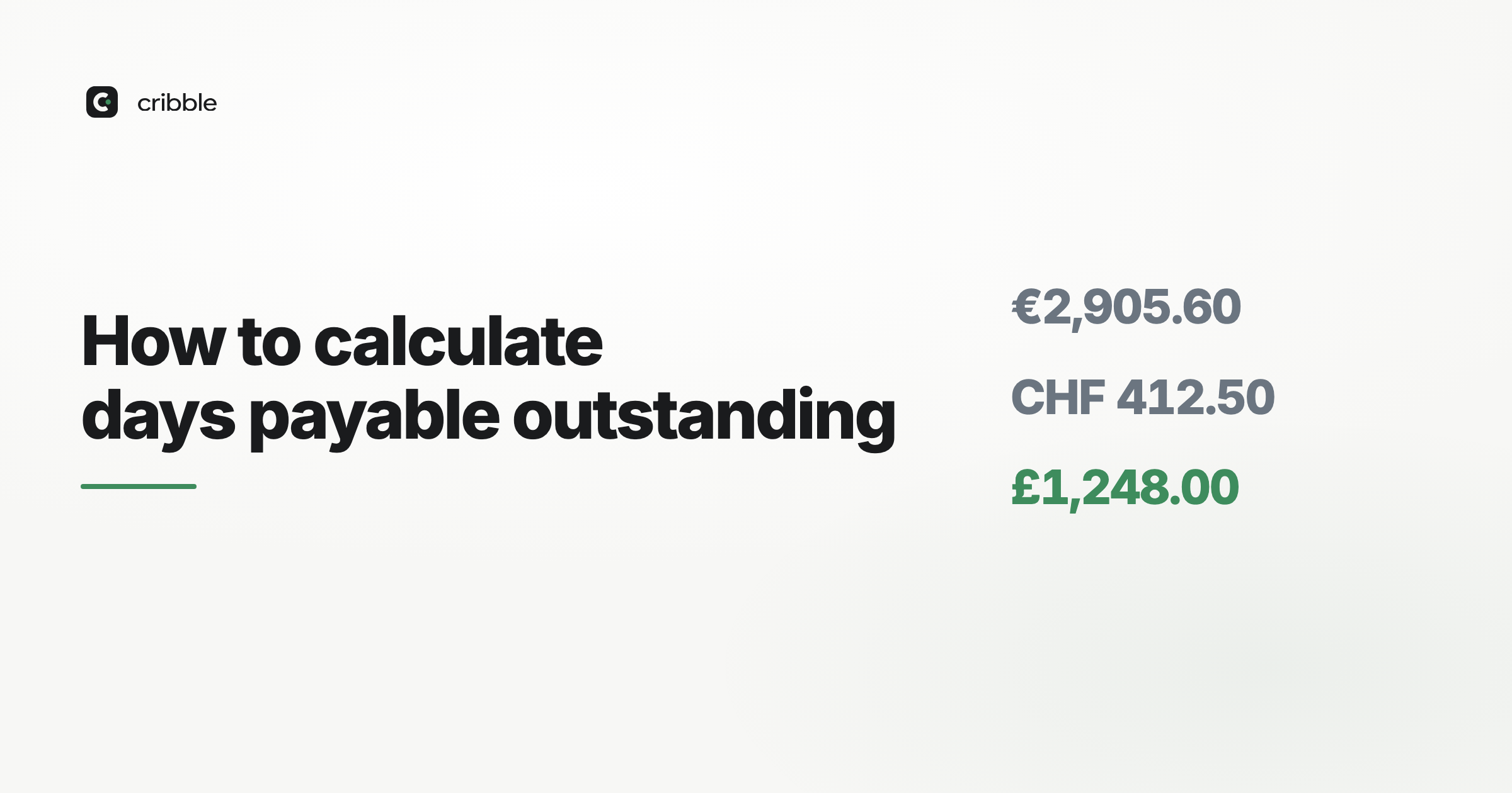 How to calculate days payable outstanding