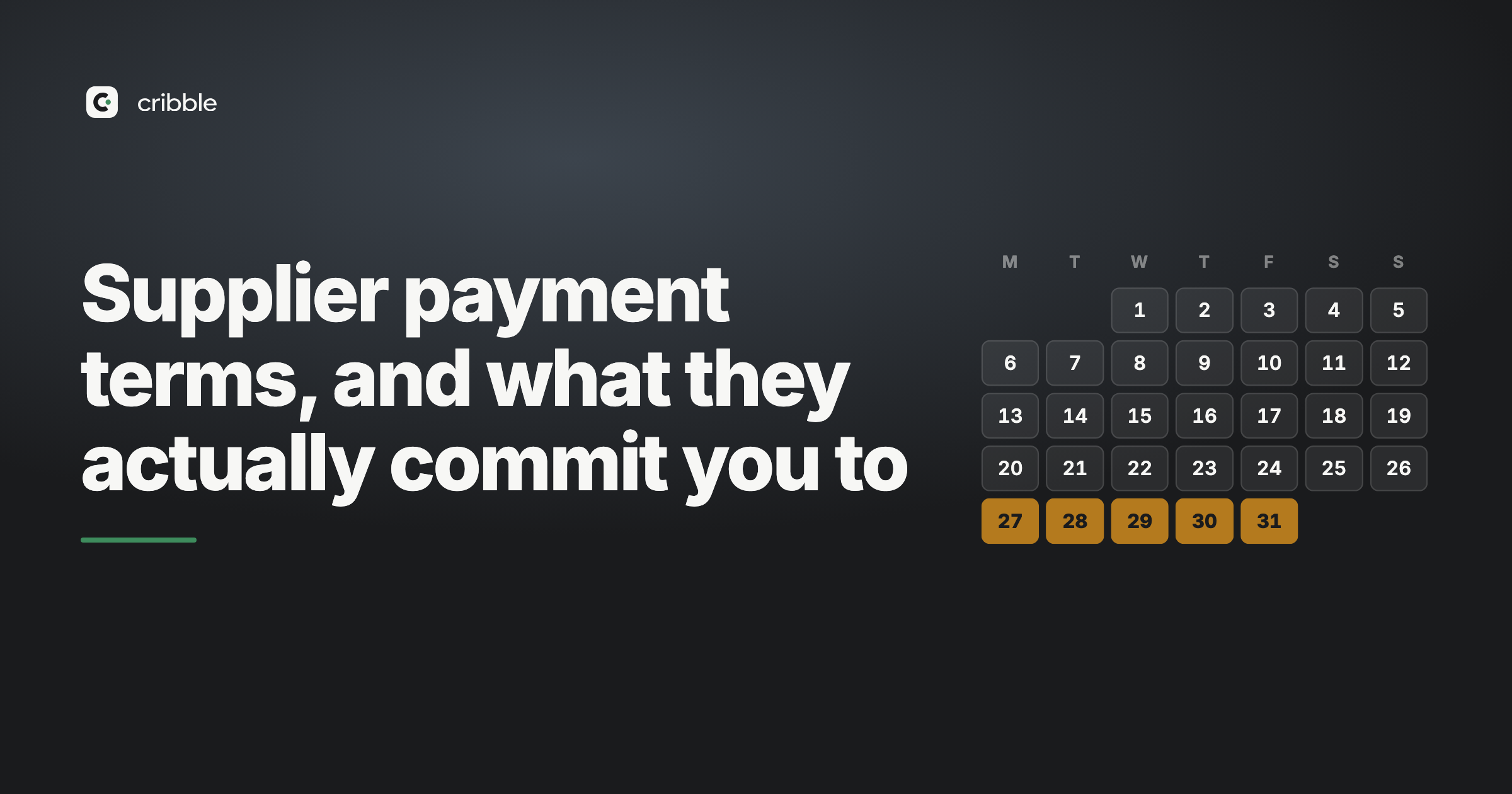 Supplier payment terms, and what they actually commit you to