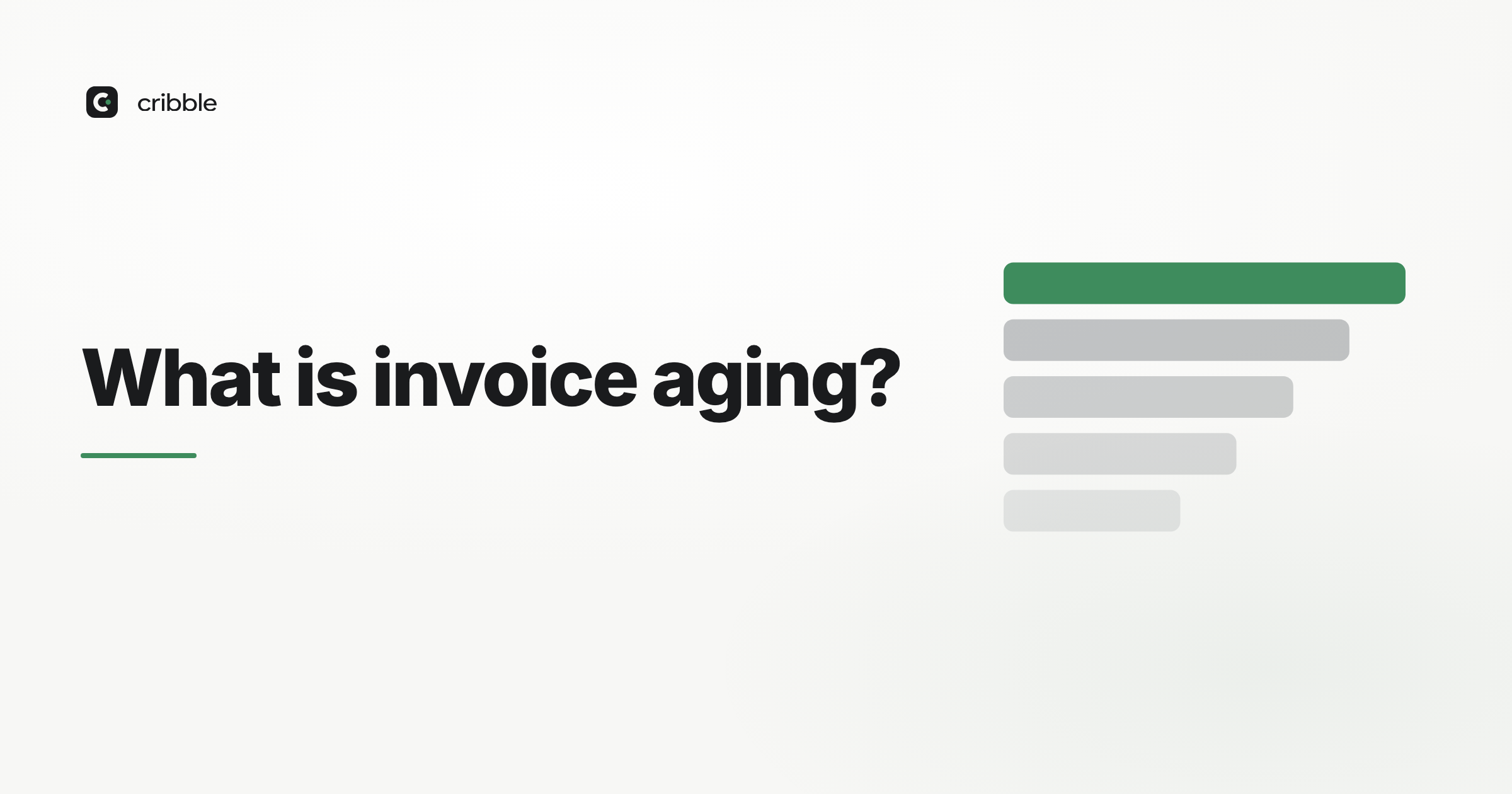 What is invoice aging?