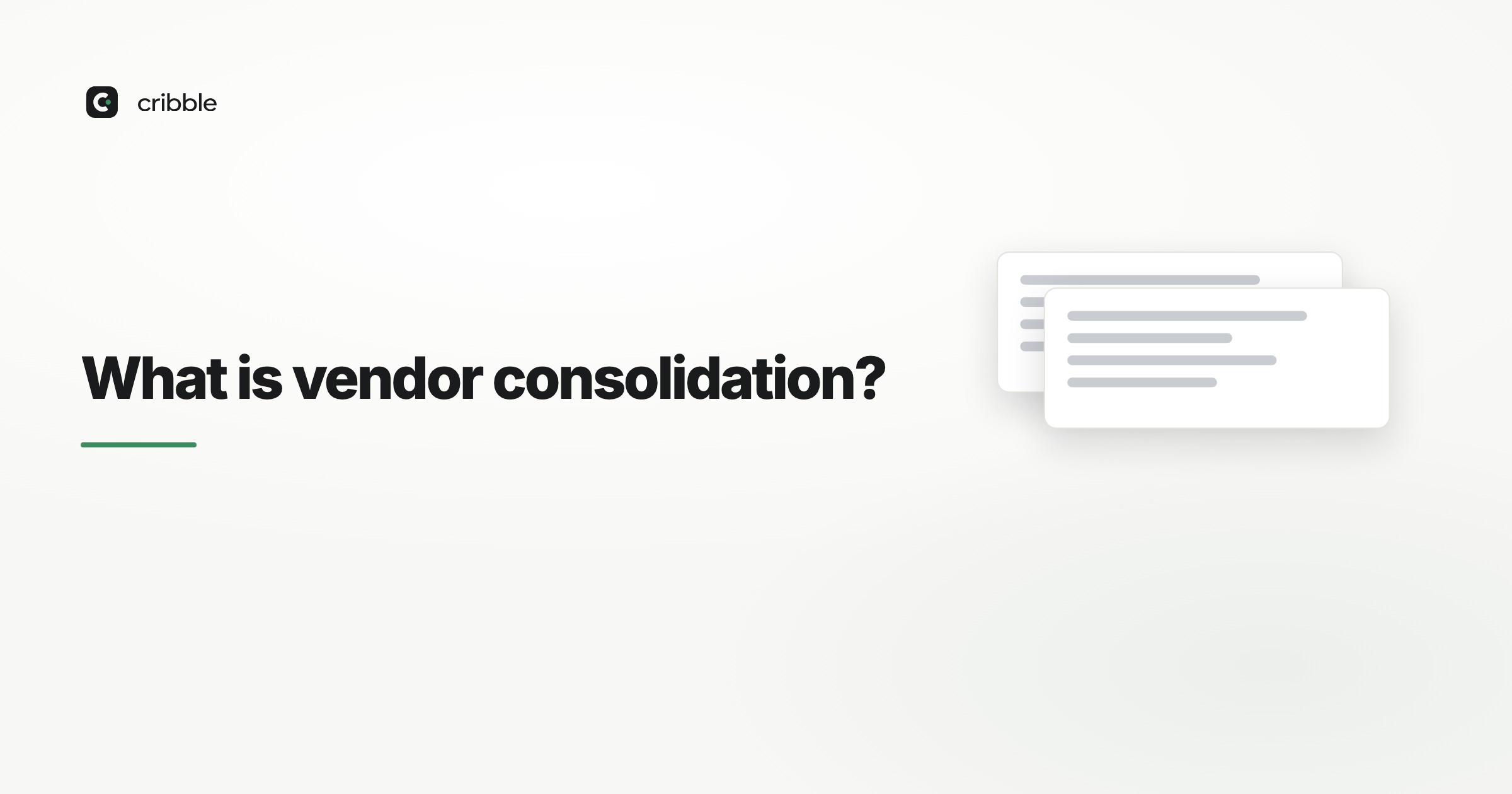 What is vendor consolidation?